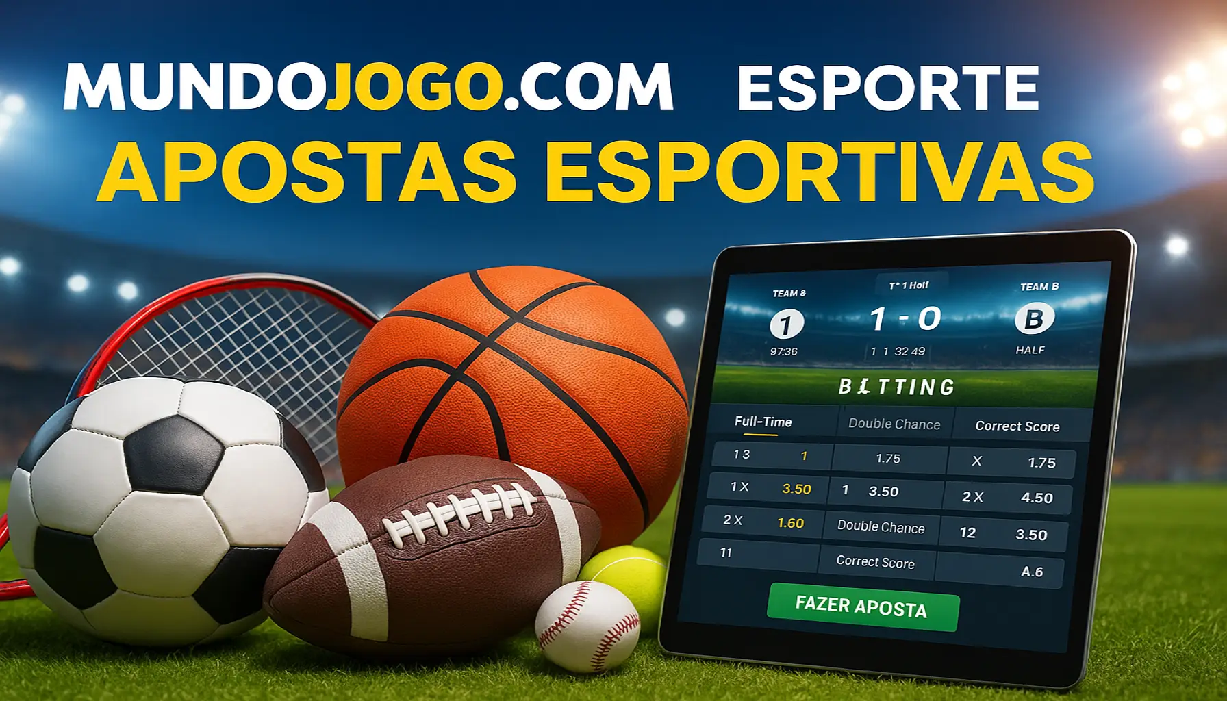 Aposte em apostas esportivas no cassino online MUNDOJOGO.COM